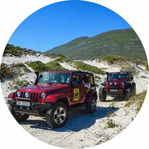 Jeeps in the dunes