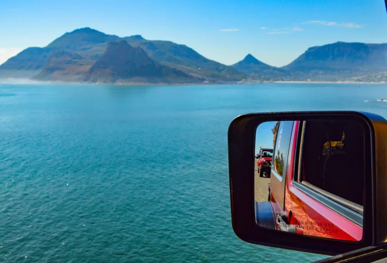 Overlooking Hout Bay from Chapman's Peak in a jeep